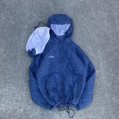 00s Columbia 短丈 hooded puffer jacket ドット