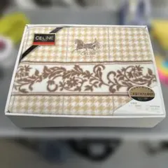 CELINE チェック柄 花柄 綿毛布140x200cm新品未使用のサムネイル