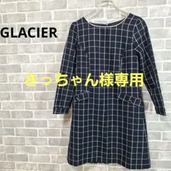 GLACIER　グラシア　ワンピース　膝丈　チェック柄　上品　綺麗め　ハニーズ