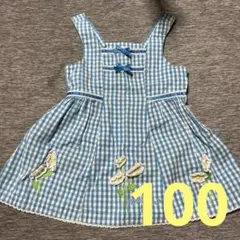 mezzo piano メゾピアノ【100】キッズ　チェック柄ジャンパースカート