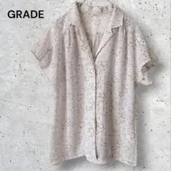 東京スタイル　グレイド　ブラウス　シャツ　半袖　シフォン　花柄　透け感　上品　Mのサムネイル