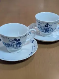 ミッキーマウス カップ・ソーサー 2個セット