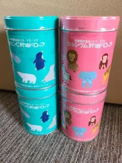 カワイ肝油ドロップ ビタミンC カルシウム 300粒　4缶セットのサムネイル