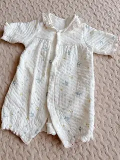 ホワイト ユニコーン柄ロンパース　50〜60cm