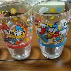 ドナルドダック5個glass set