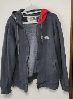 THE NORTH FACE フルジップパーカー グレー/レッド