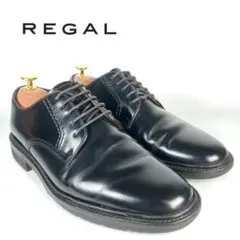 REGAL　リーガル　ビジネスシューズ　プレーントゥ　外羽根　レザー　ブラック