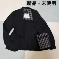 【新品/S】BURBERRY 本切羽ジャケット ノヴァチェック 黒　綿100%