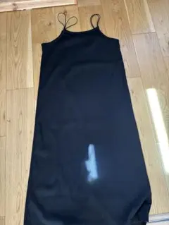 GU ブラック キャミワンピース　リブ　Lサイズ