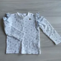 フリル付き花柄長袖カットソー　90センチ