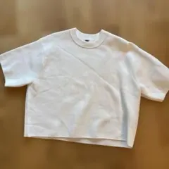 UNIQLO ホワイト 半袖ニット M