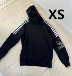 アディダス　パーカー　スウェット　ロゴ　トレフォイル　サイズXS ブラック