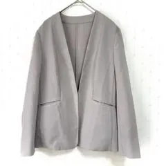 UNITEDARROWSノーカラージャケット36春秋通勤服 グレー 美品