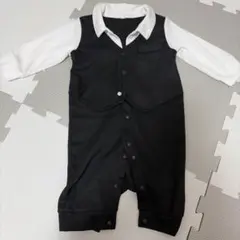 タキシード ロンパース　セレモニースーツ お食い初め 80cm ベビー服