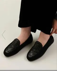 オデットエオディール　フェイクファーモカ フラット