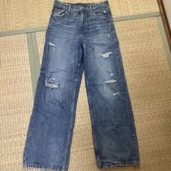 ZARA ダメージ加工 デニムパンツ 164cm