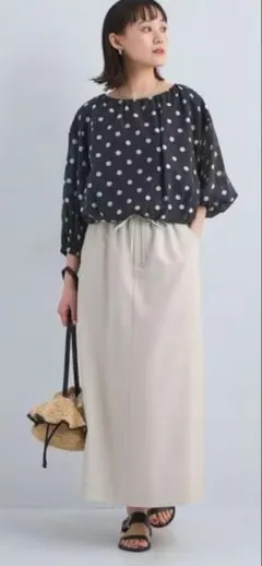 グリーンレーベルリラクシング　スラブオックス ナロー フレア スカート