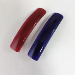 バレッタ 2個セット　赤·ネイビーのサムネイル