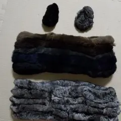 【２点】レッキスラビットファー スヌードセット