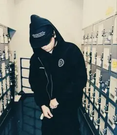 HONEST ジップアップパーカー ブラックのサムネイル