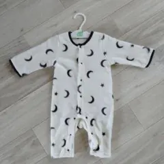 【水通しのみ】西松屋　モコモコロンパース　月と星柄ロンパース 60-70cm