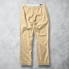 ポロラルフローレンポロチノノータックベージュW33古着ビンテージTALONジップ