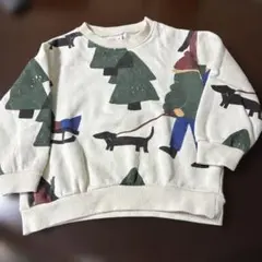 ZARA 犬と木のプリント トレーナー 18-24ヶ月