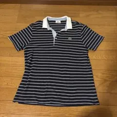 LACOSTE ラコステ ボーダー ポロシャツ ネイビー