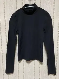 【新品未使用】 gap | 長袖 | リブハイネック | 黒