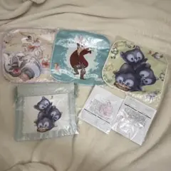 セガラッキーくじ ディズニー アニマル タオル 巾着 チャーム セット 新品