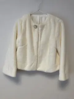 お値下げ/美品フェイクファーコート ホワイト 【ホワイトジョーラ】