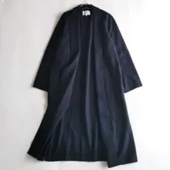 XLサイズ【美品✨】ベイジ リバーコート チェスター ウール ボタンレス 紺色