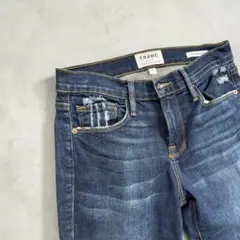 FRAME DENIM ルスキニー 26 ダメージスキニー 濃紺のサムネイル