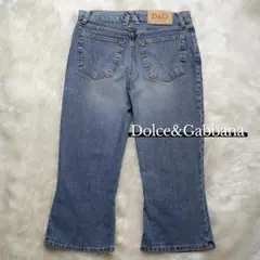 ✨激レア/Y2K✨ D&G ドルチェ＆ガッバーナ クロップド デニムパンツ 26のサムネイル