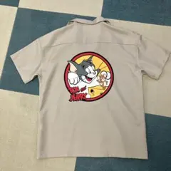 トムとジェリー 半袖シャツ M ベージュ