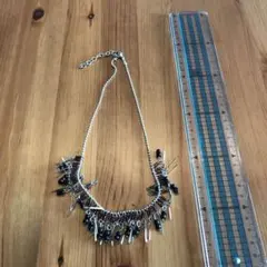 【最終値下】ネックレス　しゃらしゃら　外国で買ったお土産　紫　シルバー