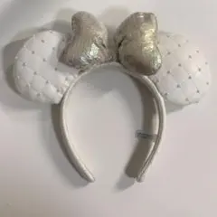 Disney ミニー　ディズニー　カチューシャ　スパンコール　ホワイト