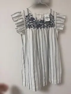baby GAP ストライプ刺繍ワンピース 100cm