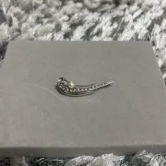 ブローチ 真珠 シルバー