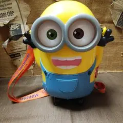 ミニオン 貯金箱 ポップコーンケース　バッグ　ひもオレンジ色 MINIONS