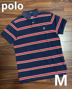 Polo Ralph Lauren ポロシャツ ボーダー ネイビー Mのサムネイル