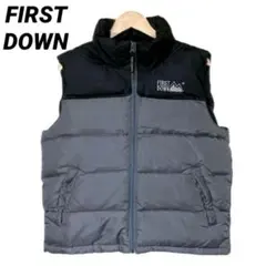 FIRST DOWN ファーストダウン ダウン ベスト バイカラー XL 美品
