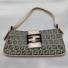フェンディ ズッキーノ柄 FF金具マンマバケットワンショルダーバッグ
