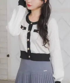 【ems excite】ケーブルヴィンテージカーデ