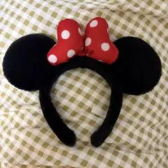 美品】ミニーマウス 耳カチューシャ