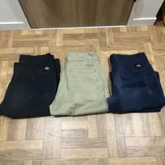 ディッキーズ874 ブラック、カーキ、ネイビー　3本売り　古着