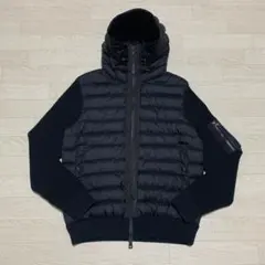 〔美品〕モンクレール　ハイブリッドカーディガン　ダウンニット　Lブラック5P13