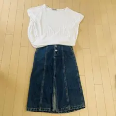 ZARAトップス&ベルシュカBershka デニムロングスカート