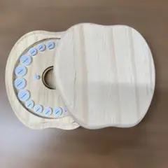 【565】乳歯ケース 木製 クッション材・ピンセット付き