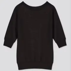 UNIQLO ユニクロ　ライトシアーボートネックセーター（5分袖）